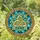 Golden Celtic Triquetra Knotwork Ornate Circular Border Amber Accents - Home Decor Gift for Celtic Lover Stained Glass Suncatcher - 1
