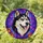 Husky Dog Head Paw Prints Home Decor Gift - Dog Lover Pet Owner Stained Glass Suncatcher - 1