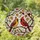 Cardinal Pair Autumn Leaves Branch - Home Decor Gift for Bird Lovers Stained Glass Suncatcher - 1