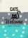 Black Cat Welcome Sign Paw Print - Home Decor Gift for Cat Lovers Garden Flag - 6