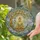Golden Buddha Crescent Moon Tree Lantern - Home Decor Gift for Yoga Lover Stained Glass Suncatcher - 2