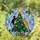 Christmas Tree Black Cat Ginger Cat - Holiday Home Decor Gift for Cat Lover Stained Glass Suncatcher - 1