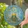 Teal Gold Islamic Grand Mosque Minarets Golden Crescent Moon Stars - Home Decor Gift Stained Glass Suncatcher - 2