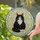 Fluffy Tuxedo Cat Golden Eyes Warm Yellow Green Blue - Home Decor Gift for Cat Lovers Stained Glass Suncatcher - 2