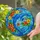 Leaping Dolphin Tropical Plumeria Floral - Wildlife Lover Home Decor Gift Stained Glass Suncatcher - 2