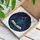 Jagged Mountains Dragon Wings Open Book Starry Night Sky - Fantasy Lover Home Decor Gift Stained Glass Suncatcher - 3
