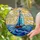 Sailboat Ocean Waves Sun Clouds - Coastal Home Decor Gift for Ocean Lover and Sailor Stained Glass Suncatcher - 2