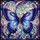 Majestic Butterfly Jewel Swirling Botanical Mosaic - Luminous Window Decor Gift Stained Glass Suncatcher - 5