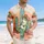 Relaxed Frog Cowboy Hat Saguaro Cactus Desert Sunset - Wildlife Lover Home Decor Hawaiian Shirt - 4