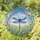 Stained Glass Dragonfly Purple Flowers Golden Moon Daisy Field Home Decor Gift Stained Glass Suncatcher - 1