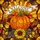 Orange Pumpkin Welcome Sunflower Autumn Leaves - Fall Home Decor Gift Stained Glass Suncatcher - 5