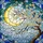 Golden Crescent Moon Cherry Blossom Flowering Tree - Home Decor Gift Stained Glass Suncatcher - 5