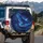 Majestic Bald Eagle Outstretched Wings Cosmic Night Sky Swirling Galaxies - Nature Lover Gift Spare Tire Cover - 3