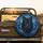 Black Wolf Electric Blue Eyes Frosty Forest - Wildlife Lover Gift Spare Tire Cover - 2