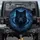 Black Wolf Electric Blue Eyes Frosty Forest - Wildlife Lover Gift Spare Tire Cover - 1