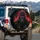 Gorilla Head Red Glowing Eyes Crimson Streaks - Outdoor Adventure Gift Spare Tire Cover - 3