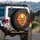 Molten Gold Skull Glowing Glyphs - Driver Vehicle Accessory Spare Tire Cover - 3