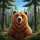 Expressive Brown Bear Shaggy Fur Forest Wilderness - Outdoor Adventure Travel Gift Spare Tire Cover - 6