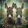 Friendly Brown Grey Donkey Portrait Muted Foliage - Farmhouse Decor Gift for Animal Lover Spare Tire Cover - 6