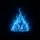 Roaring Electric Blue Cyan Flames in Midnight Blue Abyss Aura - Travel Essentials Gift Spare Tire Cover - 6