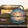 Sunset Beach Rocky Coastline Full Moon - Outdoor Adventure Gift Spare Tire Cover - 2