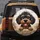 Fluffy Cartoon Dog Peeking Tongue - Dog Lover Lifestyle Gift Spare Tire Cover - 5