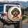 Fluffy Cartoon Dog Peeking Tongue - Dog Lover Lifestyle Gift Spare Tire Cover - 3