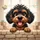 Fluffy Cartoon Dog Peeking Tongue - Dog Lover Lifestyle Gift Spare Tire Cover - 6