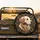 Realistic Golden Retriever Portrait Expressive Eyes USA Gold Filigree Stars - Dog Lover Gift Spare Tire Cover - 2