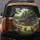 Rustic Log Cabin Chickens Garden Flowers - Farmhouse Decor Gift Spare Tire Cover - 5