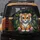 Smiling Fluffy Baby Tiger Cub Jungle Leaves - Wildlife Lover Gift Spare Tire Cover - 5