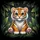 Smiling Fluffy Baby Tiger Cub Jungle Leaves - Wildlife Lover Gift Spare Tire Cover - 6