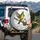 American Goldfinch Golden Key Antique Iron Chain Padlock - Wildlife Lover Gift Spare Tire Cover - 3