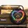 Brown Dachshund Puppy Rainbow Heart Paw Prints - Dachshund Owner Gift Spare Tire Cover - 2