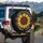 Sunflower Leopard Print Storm Quote - Inspirational Empowerment Gift Spare Tire Cover - 3