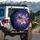 American Flag Fireworks - Independence Day Gift for Veterans Spare Tire Cover - 3