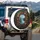 Mountain Lake Landscape Ornate Oval Frame Botanical Flower Vines - Home Decor Gift Spare Tire Cover - 3