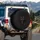Black Wolf Head Red Roses Thorny Vines - Fantasy Lover Gift Spare Tire Cover - 3