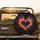 Intertwining Heart Flame Strokes Swirling Smoke Continuous Flow Field - Vehicle Decor Gift Spare Tire Cover - 2