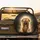 Golden Retriever Puppy Paws Over Eyes Black Background Foliage Decor - Dog Lover Gift Spare Tire Cover - 2