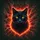 Glowing Red Cat Deep Forest Green - Car Decor Gift for Cat Lover Spare Tire Cover - 6