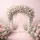 Fluted Columns Wedding Archway Pink Roses Petals Path Lush Foliage - Bridal Shower Gift Spare Tire Cover - 6