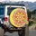 Retro Psychedelic Flower Hearts Wavy Arcs - Vintage Lover Gift Spare Tire Cover - 3