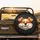 Orange-Brown Smiling Dog Face Daisy Botanical Leaves - Pet Lover Gift for Everyday Use Spare Tire Cover - 2