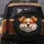 Orange-Brown Smiling Dog Face Daisy Botanical Leaves - Pet Lover Gift for Everyday Use Spare Tire Cover - 5