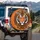 Layered Tiger Heads Orange Black Stripes Electric Blue Eyes Wildlife Lover Gift Spare Tire Cover - 3