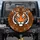 Layered Tiger Heads Orange Black Stripes Electric Blue Eyes Wildlife Lover Gift Spare Tire Cover - 1