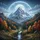 Snow-capped Mountain Range Evergreen Forest Autumn Trees Full Moon - Nature Lover Gift Spare Tire Cover - 6