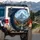 Snow-capped Mountain Range Evergreen Forest Autumn Trees Full Moon - Nature Lover Gift Spare Tire Cover - 3