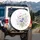 White Butterfly Purple Cornflower Wildflower Meadow - Home Decor Gift for Nature Lover Spare Tire Cover - 3